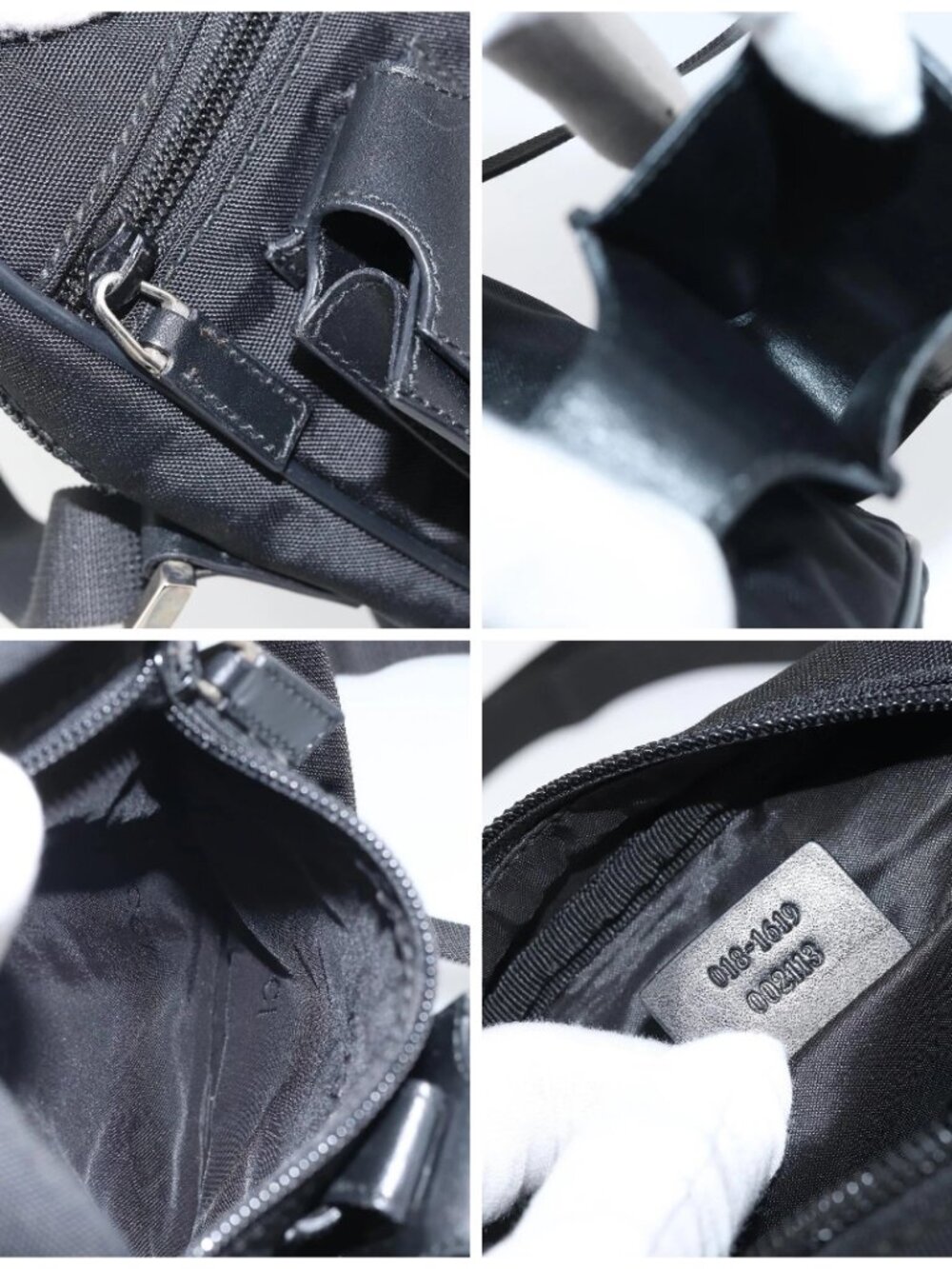 GUCCI Shoulder Bag Nylon Black Silver 018 1619 Auth 170116 - Picture 15 of 16